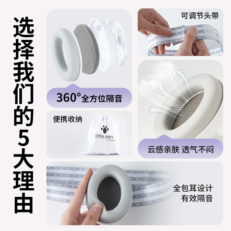 Children's Baby Sound-proof Earmuffs Drum Sleeping Firecrackers Aircraft Decompression Anti-noise Protection Baby Noise-reducing Earmuffs