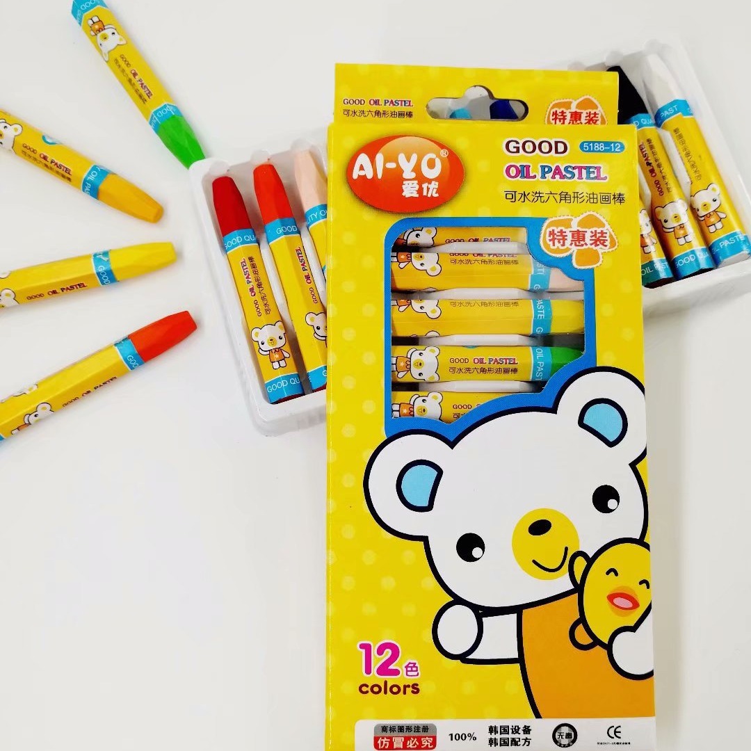 Factory direct cartoon oil painting stick 12 color 18 color 24 color 36 color children's painting set art paintbrush crayons