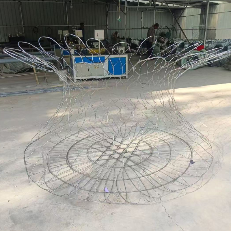 Alloy Mesh Bag Stone Cage Net Manufacturer Wholesale Hand-Woven Iron Wire Flood Control and Emergency Galvanized Steel Wire Rope Net