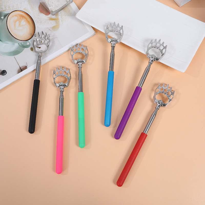 Source factory bear claw stainless steel telescopic itch itch massage device does not ask for old man music itch itch