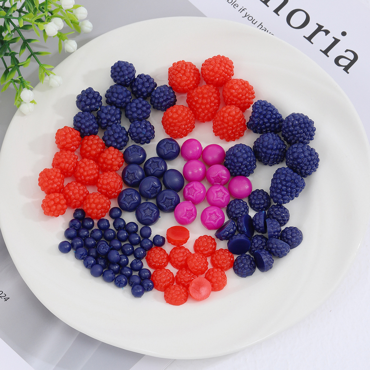 ПВХ искусственная мини малина голубика половина шелковицы модель реквизит для съемки игрушка с едой DIY аксессуары оптом