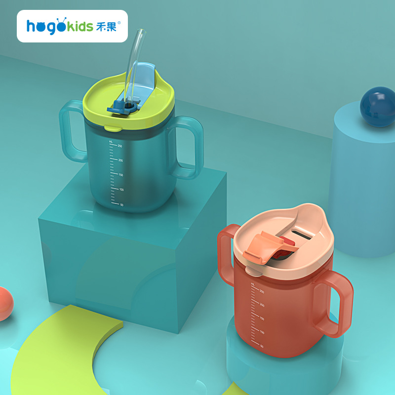 Fruit Children's Drinking Cup Milk Cup Baby's Graduated Drinking Cup Baby's Dual-Use Duckbill Cup