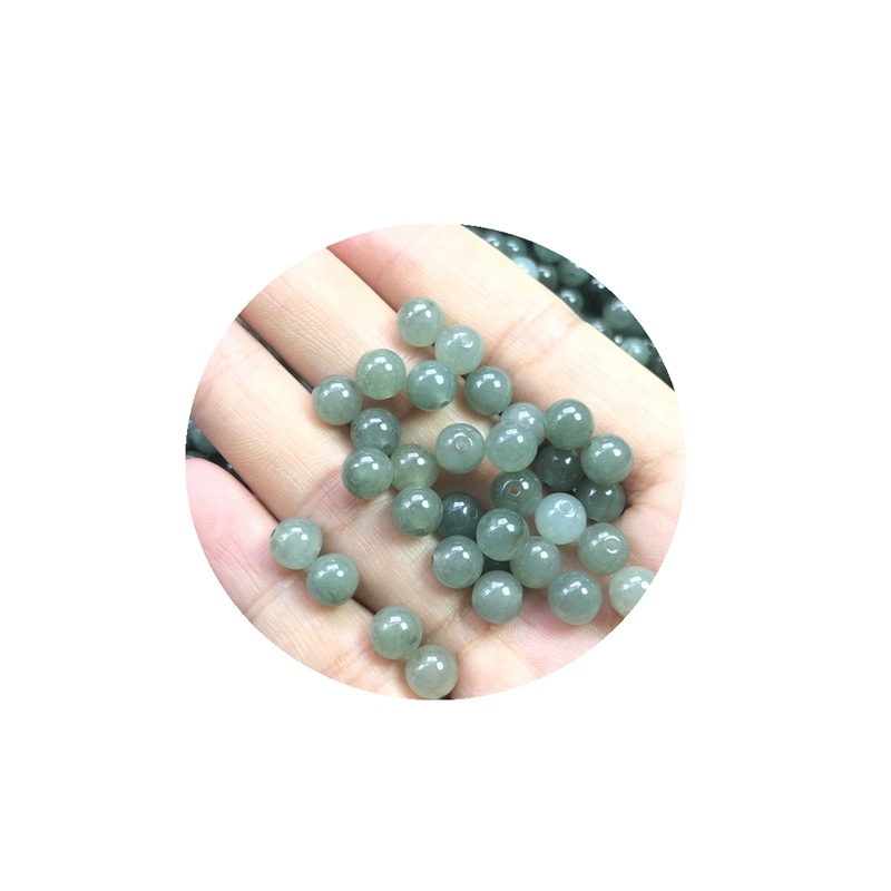 Jadeite A Goods Oil Green Bead Bracelet Bracelet Bead Chain Ice Oil Green 5.6mm Jadeite Green Bead Green Bead