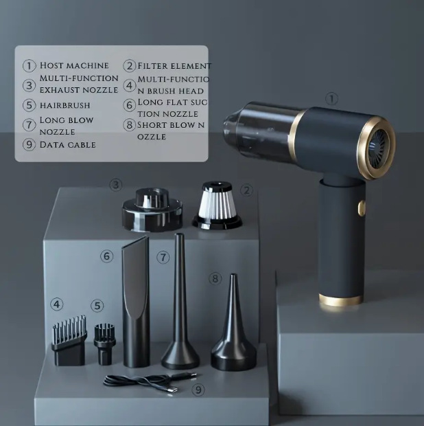 Car Vacuum Cleaner Suction and Blowing Integrated Dual-purpose Wireless Mini Vacuum Cleaner Car Household Electric Dust Blower Large Suction