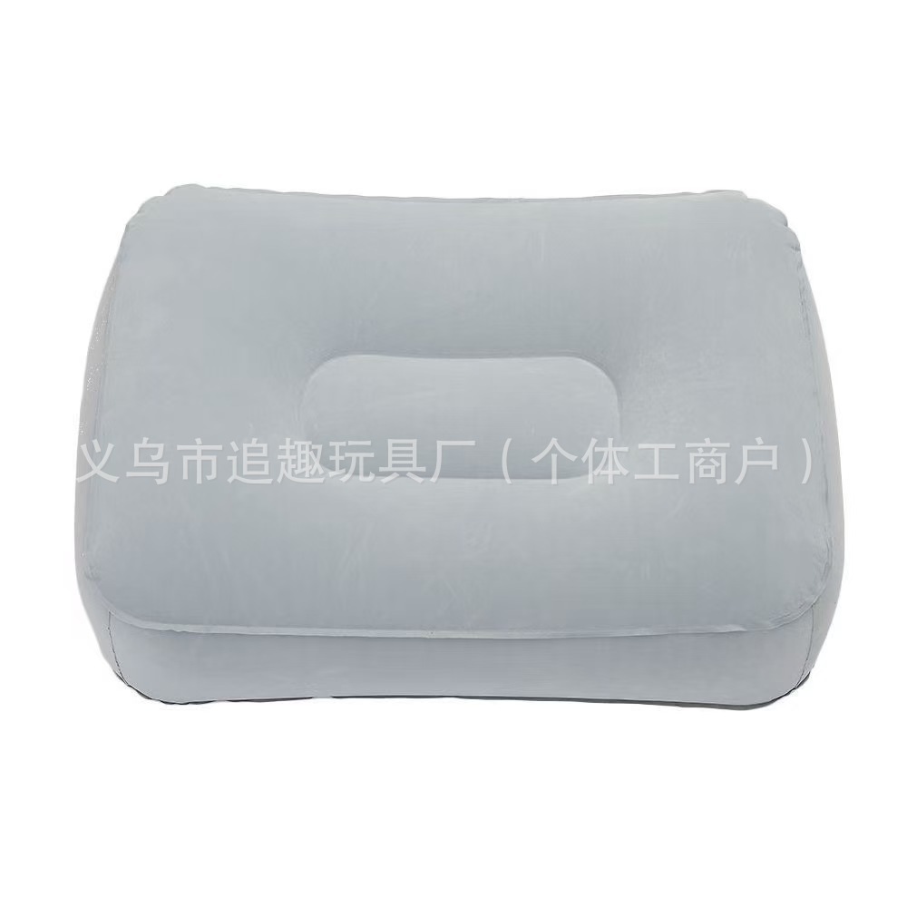 Flocked Inflatable Pillow Foot Pad Stool Foot Rest Foot Pad Foot Stool Travel Air Cushion Car Stool Car Pillow Portable
