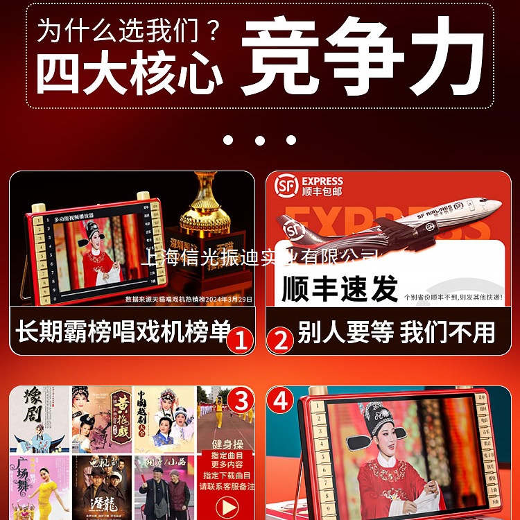 Theater Machine for the Elderly, Square Dance Video Player, Listening and Singing Machine for the Elderly, Special Portable Small Tv for Radio