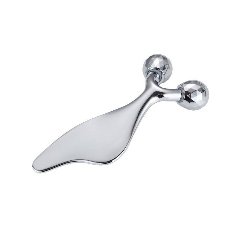 New facial massage stick beauty scraper face lifting ball massage stick small dolphin double-headed roller beauty stick
