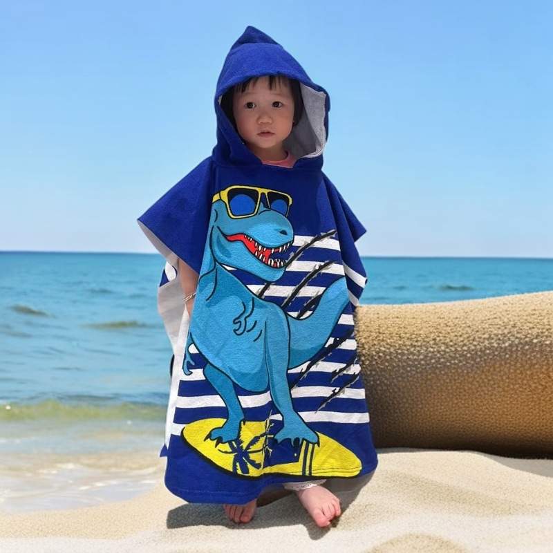 Cross-Border Children's Cape Bath Towel Microfiber Hooded Wearable Baby Swimming Absorbent Quick-Drying Cape Bathrobe for Men and Women