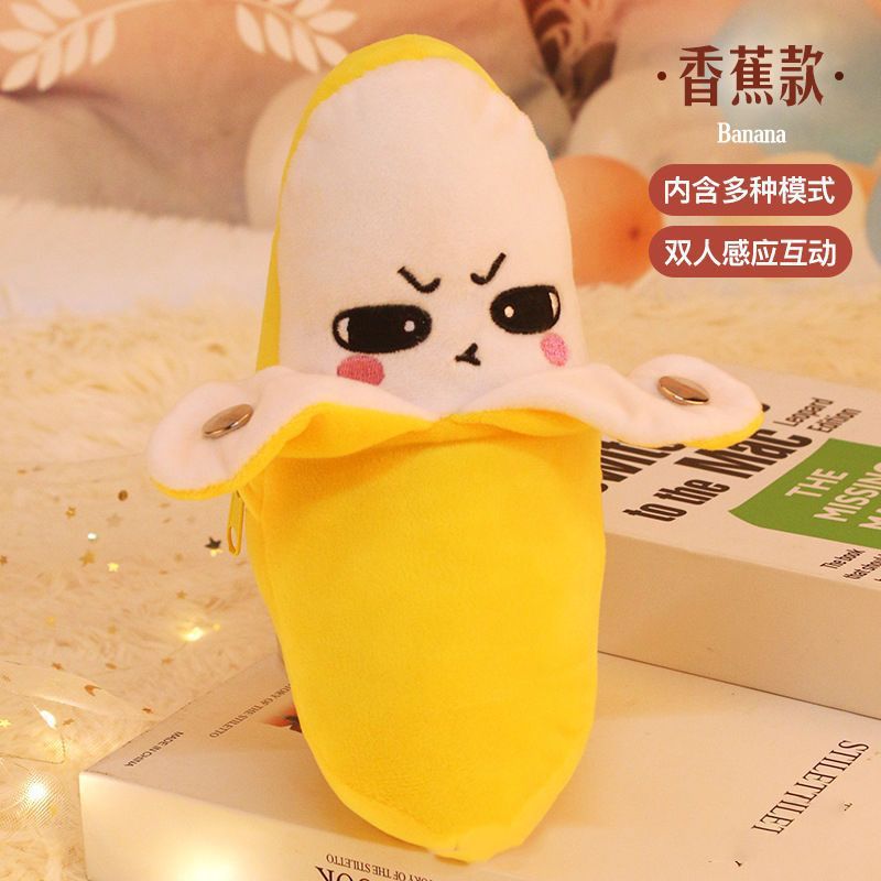 Fruit induction beat piano plush toy strawberry banana carrot electric toy doll music parent-child interaction
