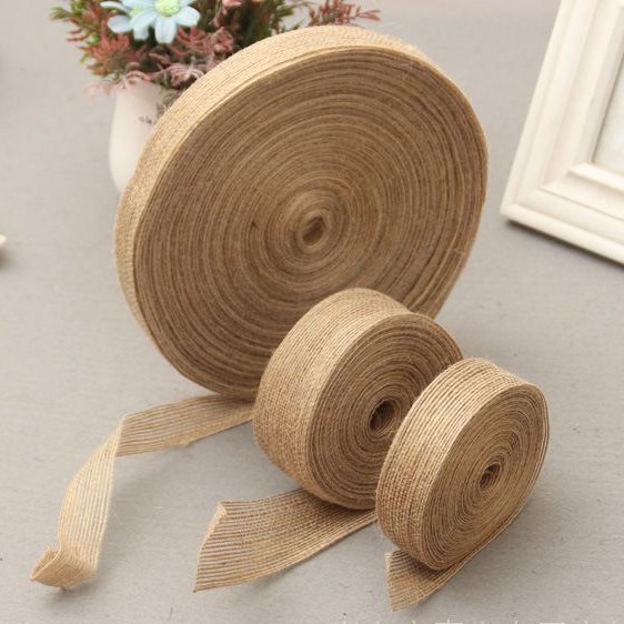 Hemp ribbon hemp rope Christmas party DIY gift box decoration material bouquet butterfly vase binding