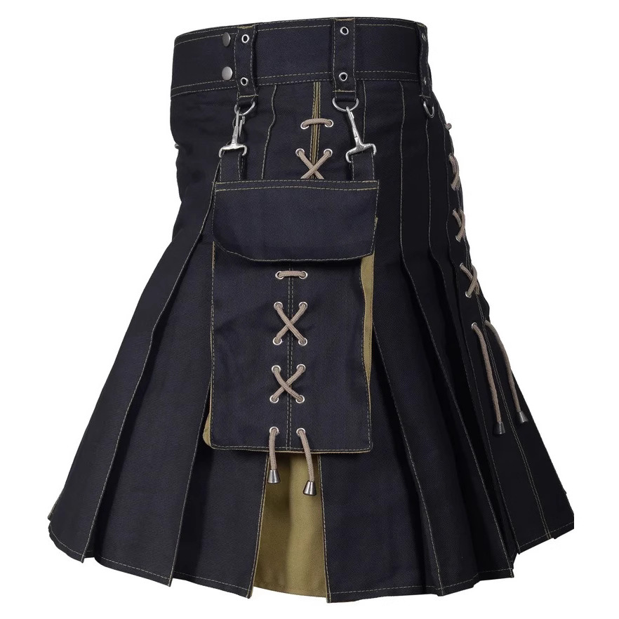 New Men's Amazon Aliexpress Hot Selling Scottish Festival Skirt Multicolor Medieval Pleated Skirt