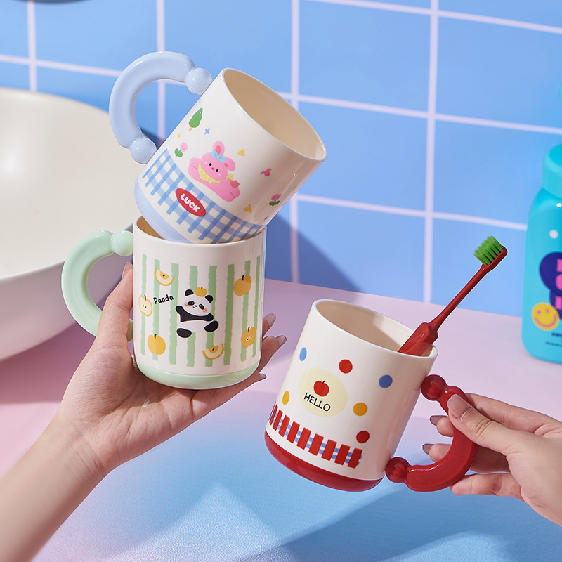 Dopamine Mouthwash Cup 2025 New Mouthwash Cup High-Looking Tooth Cylinder Home Couple Toothbrushing Cup Washing Cup