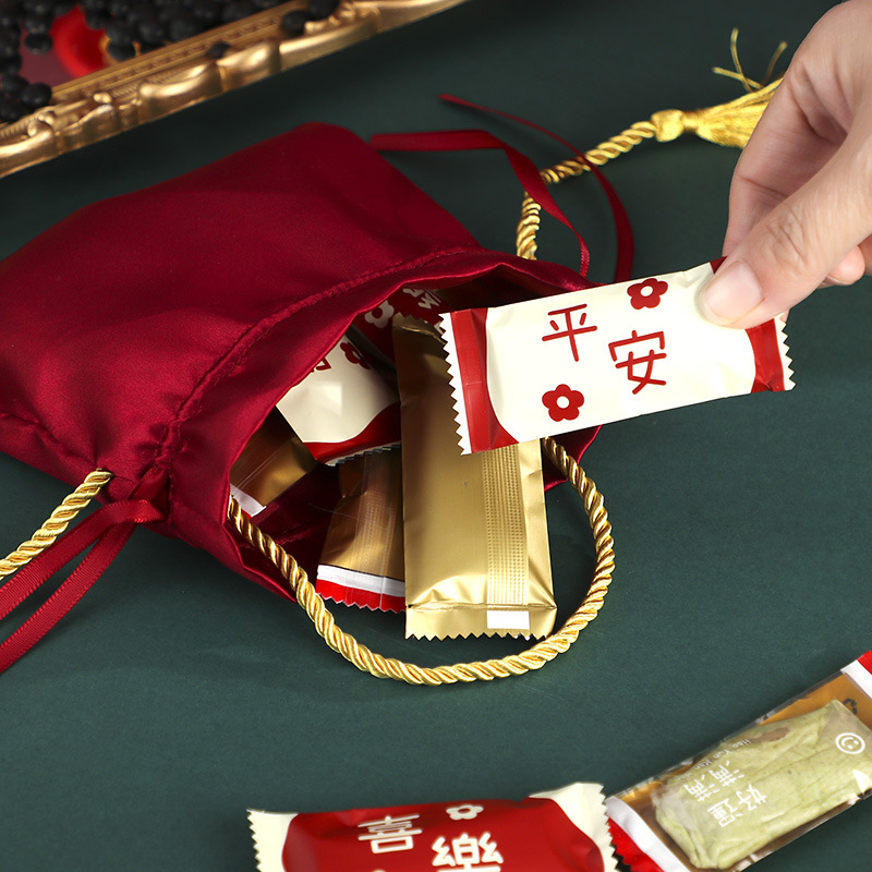 New Wedding Candy Bag Wedding Candy Bag Advanced Sense Baby Gift Box Engagement Accompanying Gift Free Folding Candy Box