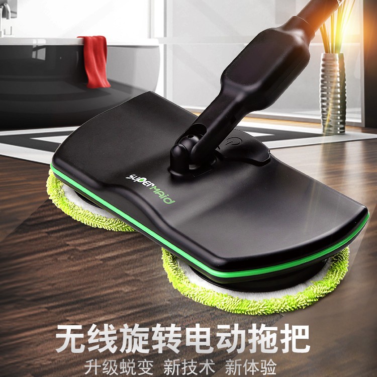 Household Electric 360 ° Rotating Mop Hand Wash Cleaning Long Pole Mop Floor Mopping Machine Hand Push Mop