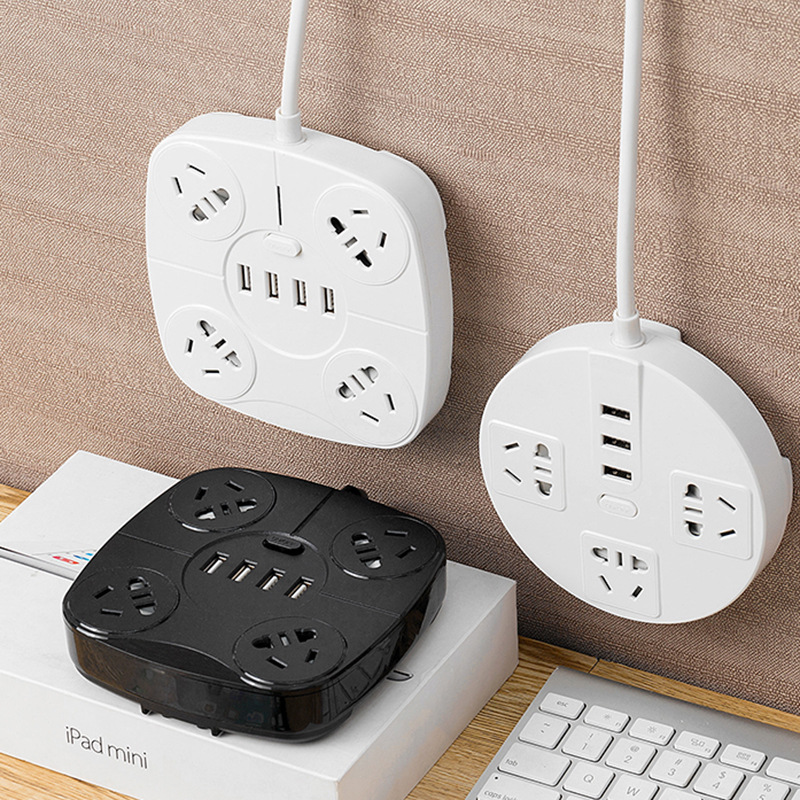 Smart Power Strip with Multiple Safety Features, Overload Protection, USB Charging, and Cable for Home Use, with USB Extension Board