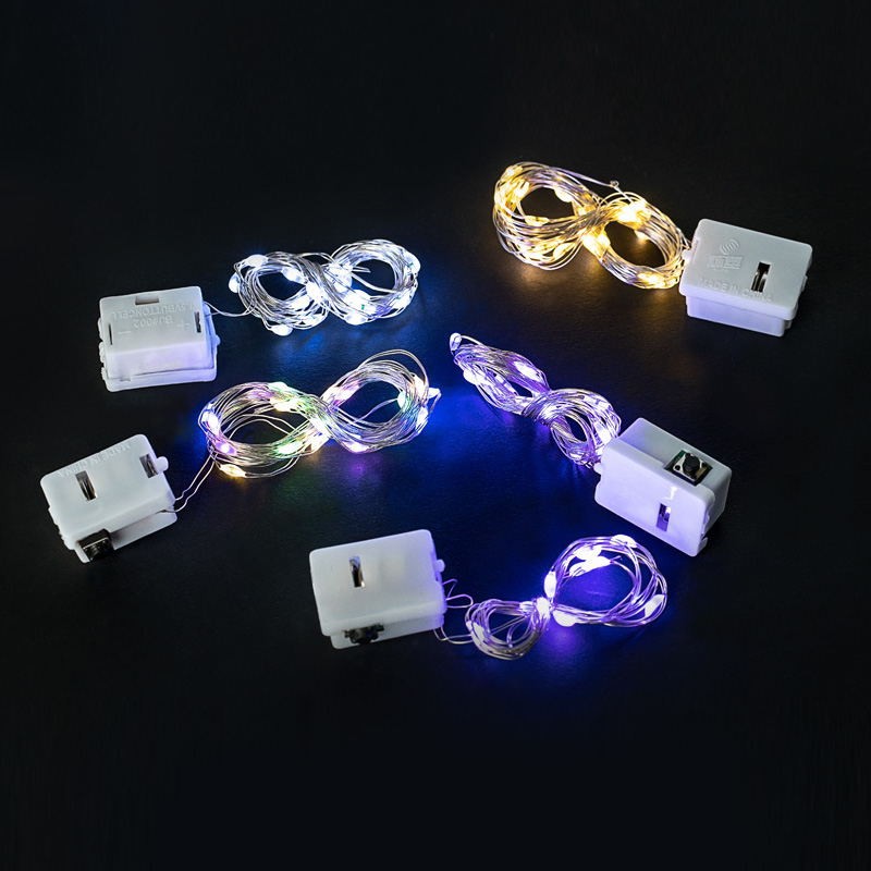 Led Colored Lights 50cm Always-On Three-Level Small White Box Light Source Outdoor Lighting Small Light String Holiday Decoration