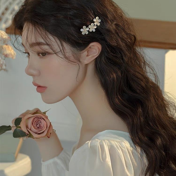 Заколка для волос с челкой, жемчужная заколка, аксессуар для волос 2023 новый модель, боковая и лобная, взрослая одиночная заколка