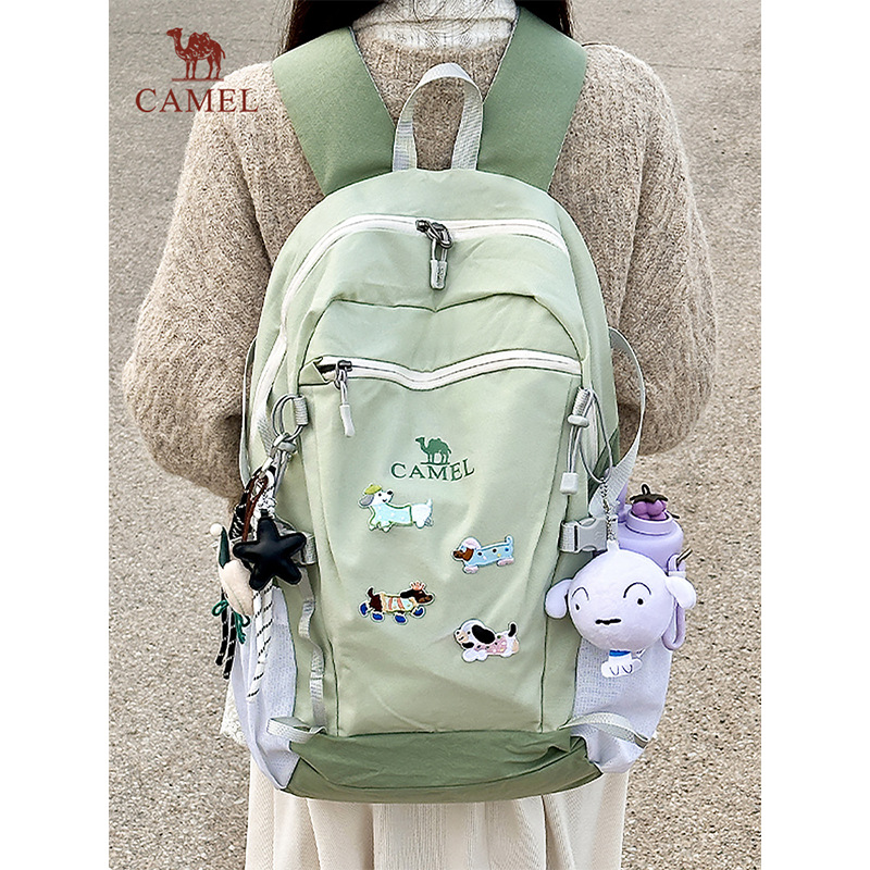 Camel Ice Cream Bag Wholesale Female Junior High School Student School Bag Travel Backpack Large Capacity Travel Lightweight Mountaineering Backpack