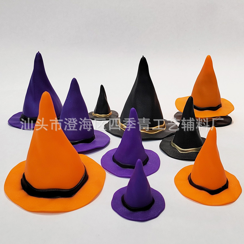 Halloween witch hat ghost festival craft decoration small toy plastic accessories female witch hat mini cross-border Asian