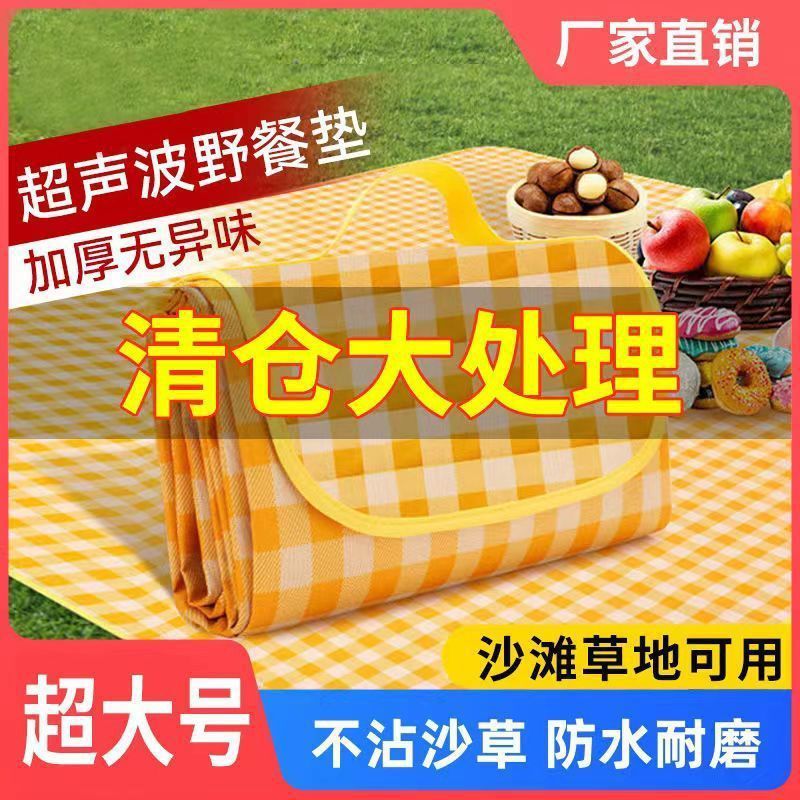 Picnic Mat Spring Outing Moisture-proof Mat Picnic Cloth Outdoor Portable Waterproof Grass-proof Picnic Mat for Outings Thickened ins Style