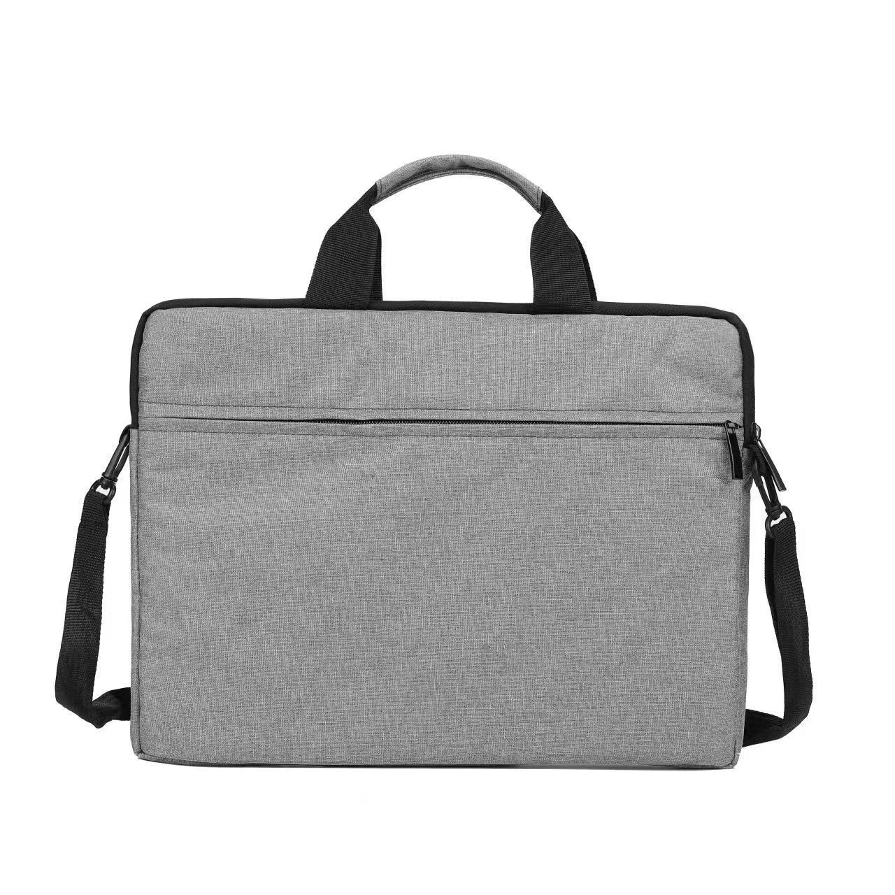 New Business Notebook Simple Solid Color Large Capacity Thickened Computer Bag Printable LOGO Laptop Bag