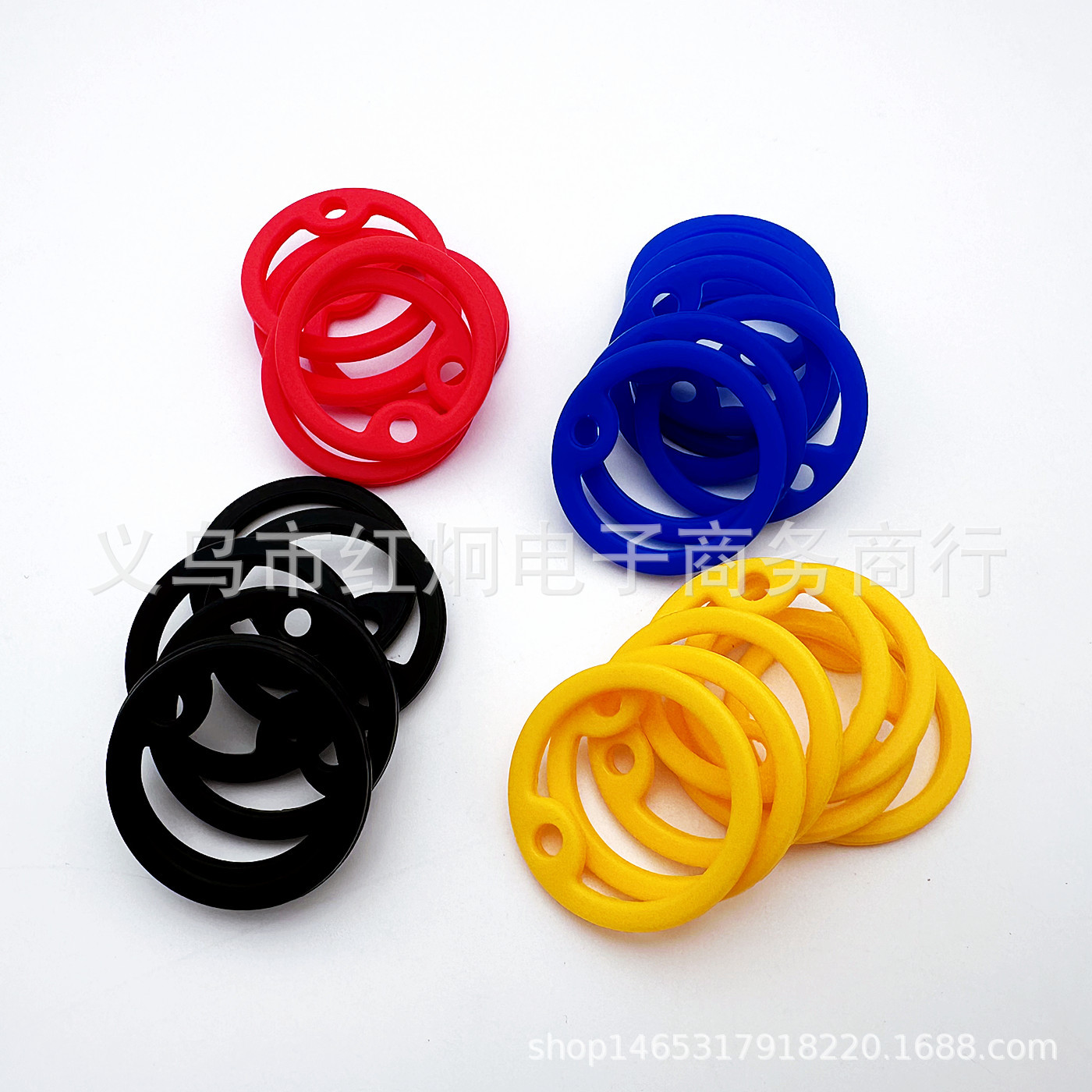 Cross-Border Supply Dog Tag Set Military Brand Silencer Ring Silicone Cover Rubber Ring Black Ring Red Ring Blue Ring