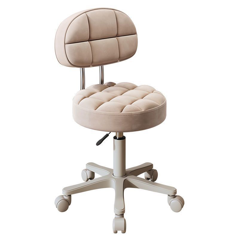 Large Work Chair with Wheels, Swivel and Adjustable Height, Round Bar Stool, Makeup Chair, Dressing Stool, Hairdressing, Manicure, and Barber Chair