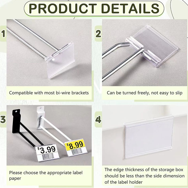 Factory supermarket shelf hook price tag transparent plastic price tag department store tag tag tag commodity price tag