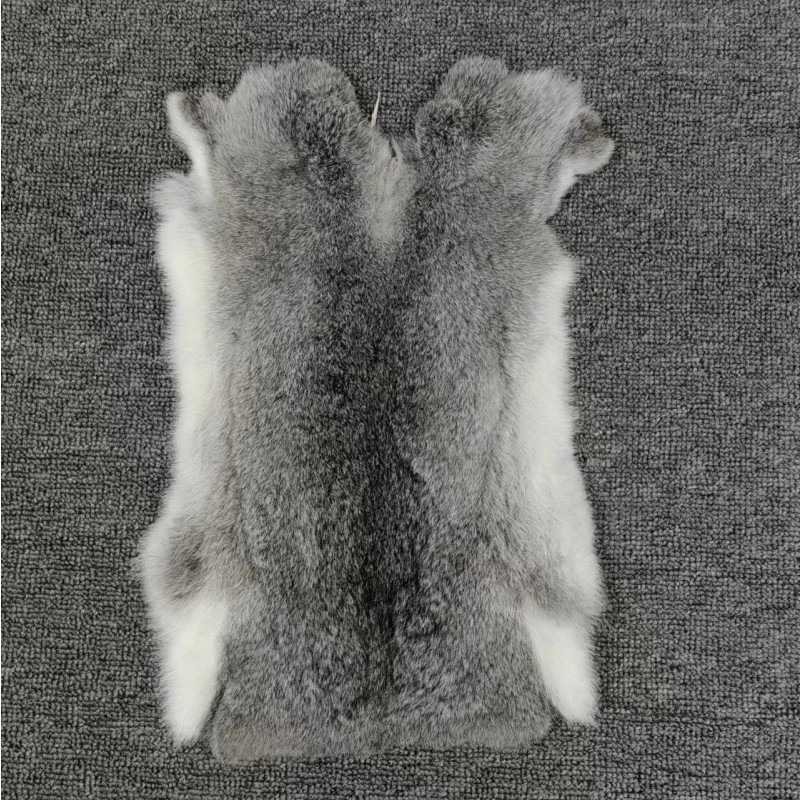 Factory direct pure white gray rabbit skin natural color rex rabbit fur knee pad waist cushion crafts raw materials