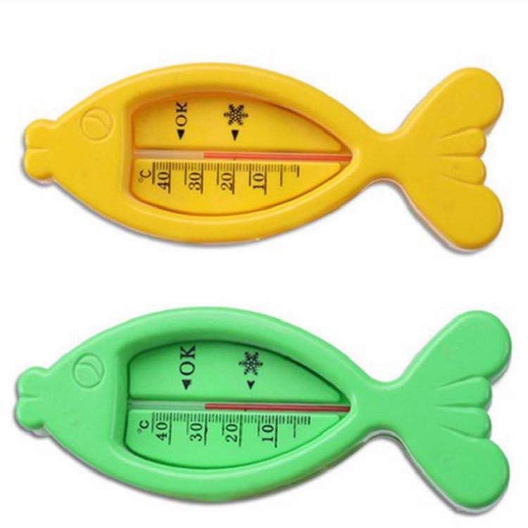 Cute Fish-Shaped Baby Bath Water Thermometer, Fish Thermometer, Dual-Use for Dry and Wet, Accurate Temperature Measurement