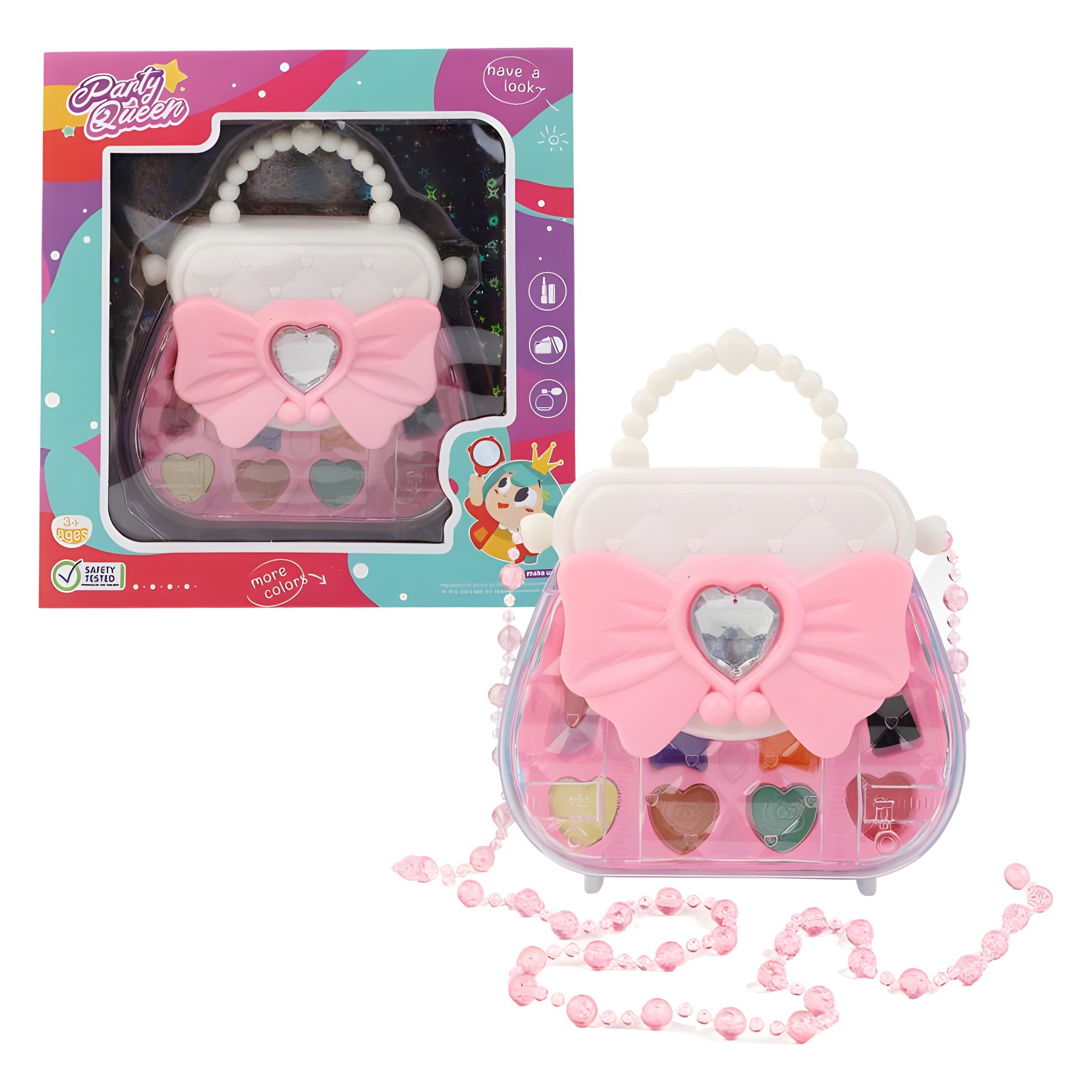 Cross-border children's makeup gift box cosmetics toys girls play house washable eye shadow sequins suit wholesale