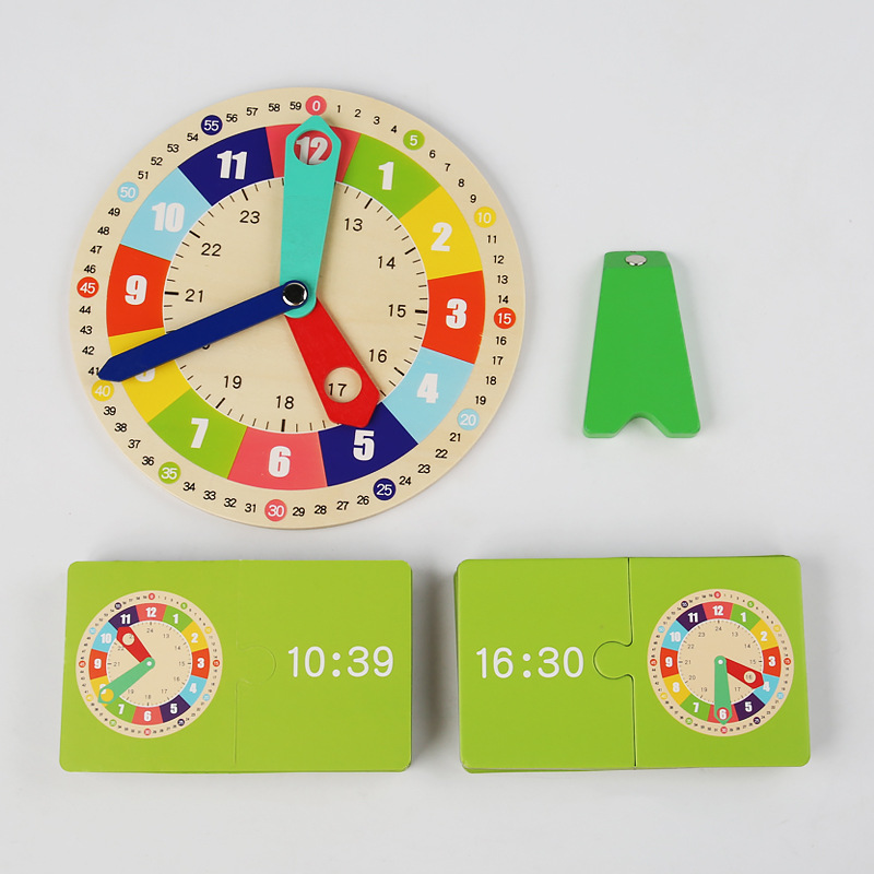 Clock model mathematics kindergarten clock teaching aids children primary school students first and second grade time cognitive learning toys
