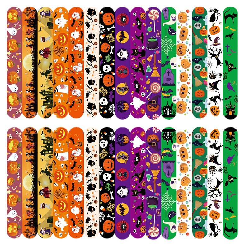 New Amazon Halloween racket ring bracelet party Ghost Spider skull decoration Christmas bracelet snap ring