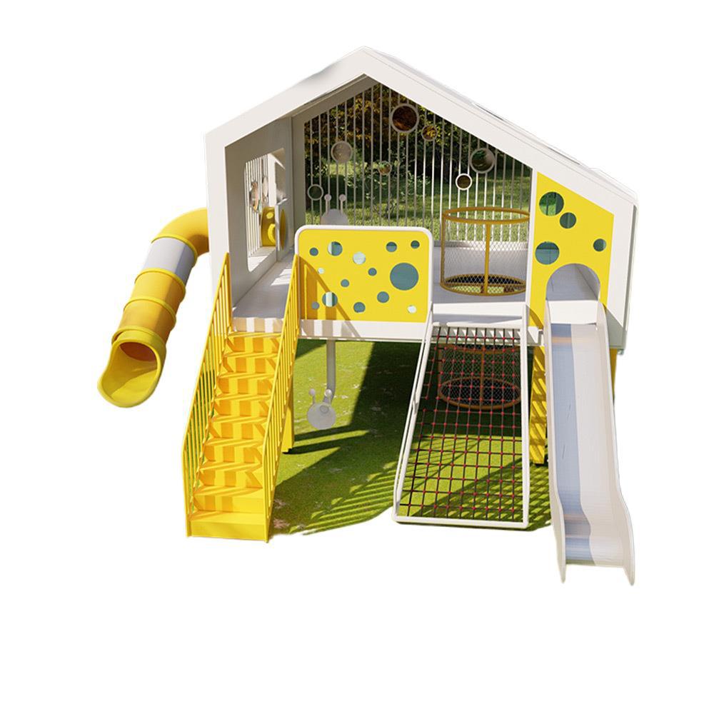 Large Stainless Steel Slide, Footbridge, Amusement, Non-Powered Facilities, Children's Playground, Park, Community, Non-Standard Amusement