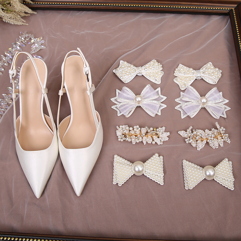 новые аксессуары для обуви 2023 простые перламутровые бабочки цветы могут быть использованы с нашей серией AK первого поколения