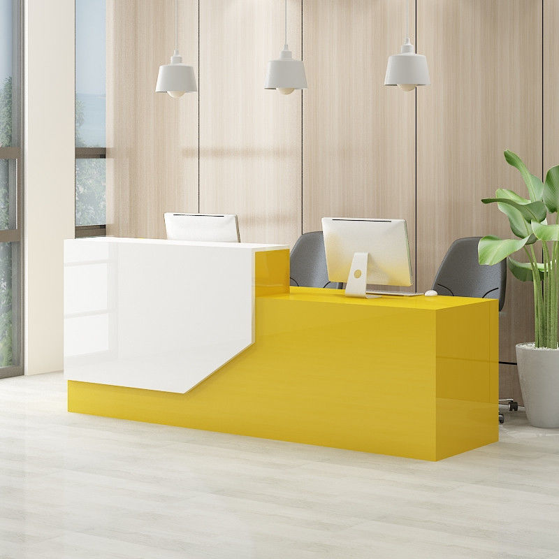 New Modern Cashier Front Desk Reception Desk Painted Bar Company Hotel Beauty Salon Training School Desk Cross-Border