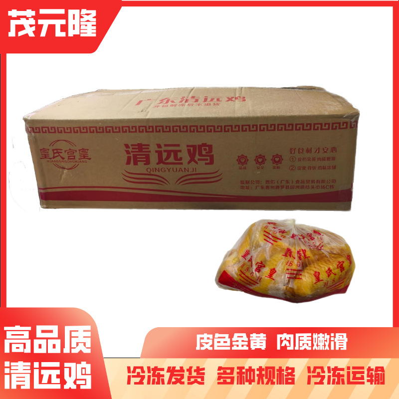 Guangdong Qingyuan Chicken White-Cut Chicken Free-Range Chicken 44 Pounds 16-22 Heads Fresh Frozen Commercial Hotel Restaurant