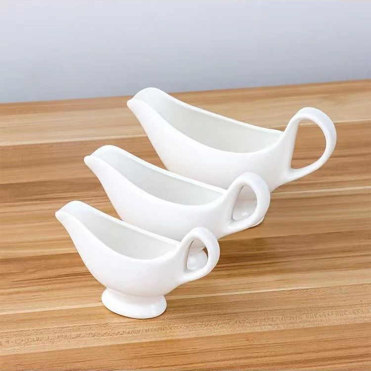 Ceramic Milk Spoon Milk Pot Western Food Steak Black Pepper Sauce Juice Bucket Cuisine Tableware Coffee Cube Sugar Cup Milk Cup