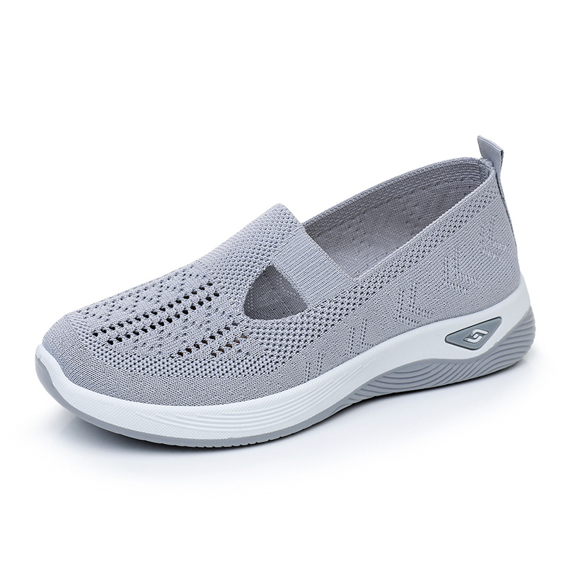 Women's Autumn Breathable Soft-Soled Slip-On Shoes for Middle-Aged and Elderly Mothers, Temu Cross-Border Large-Size Women's Cloth Shoes