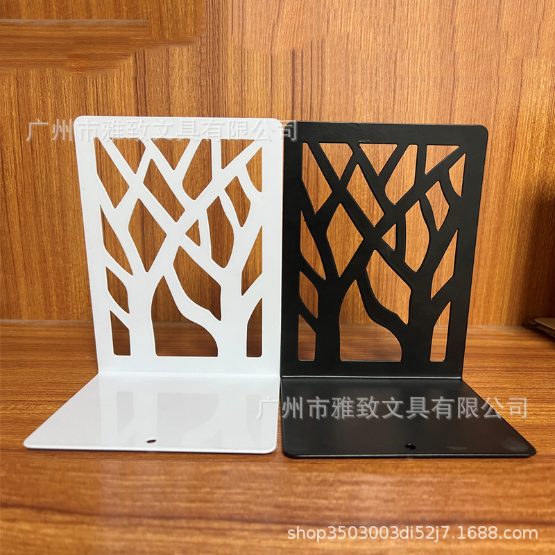 Cross-Border factory spot direct selling creative book Standing school stationery bookcase two trees metal book standing bookshelf