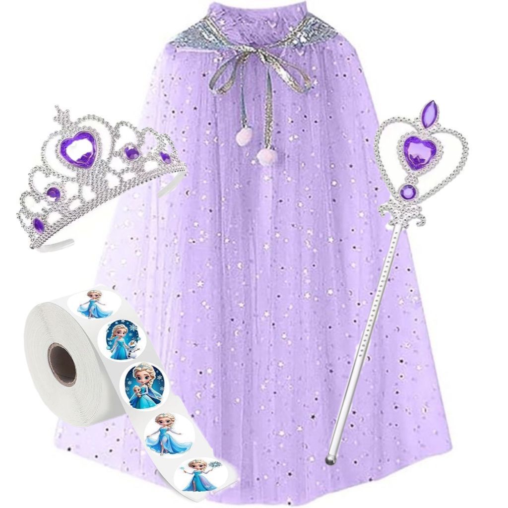 Frozen Veil Elsa Elsa Cloak Princess Shawl Sophia Cloak Girls Halloween Children's Dress up