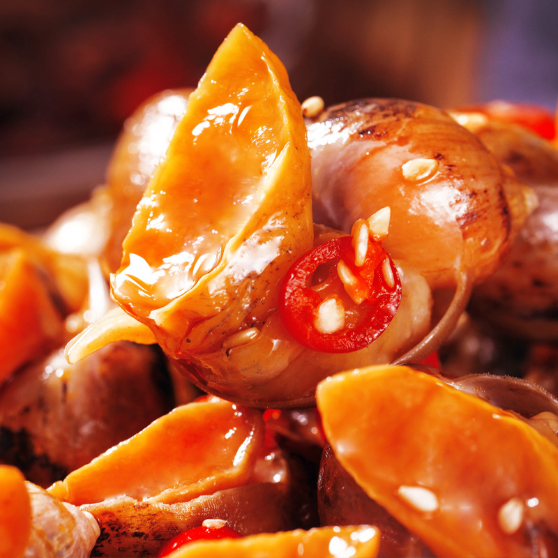 Wife's Feet, Spicy Abalone Meat, Spicy Abalone, Snails, Small Seafood, Cooked Food, Ready-Made Conch, Internet Celebrity Cat's Eye Snails