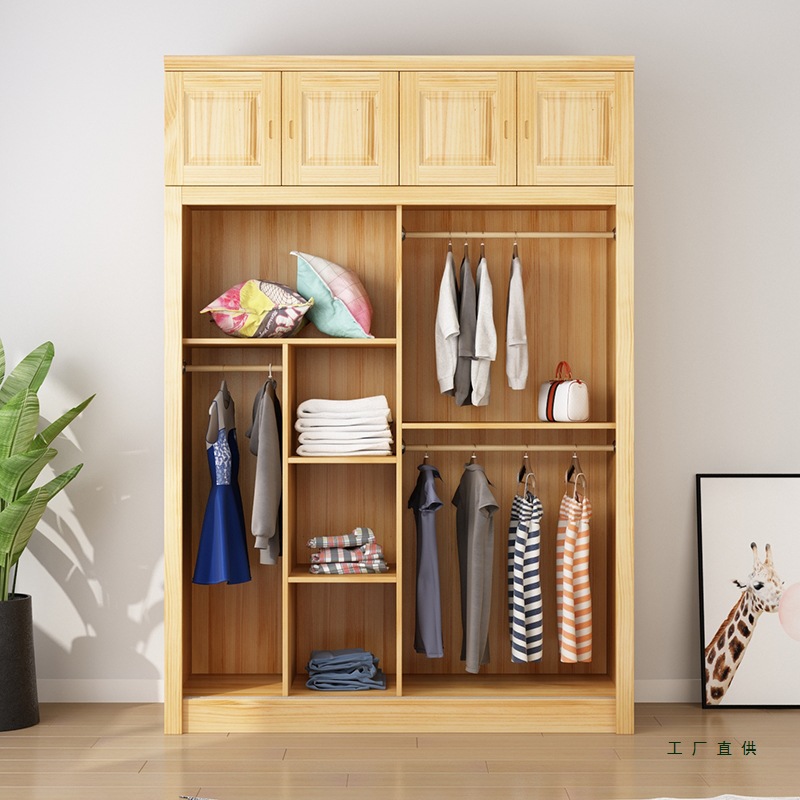 Top Cabinet with Two Doors, Three Doors, Four Doors, Five Doors, Top Box, Solid Wood, Pine Wood, Wall Cabinet, All Solid Wood, Simple Modern Household Storage Cabinet