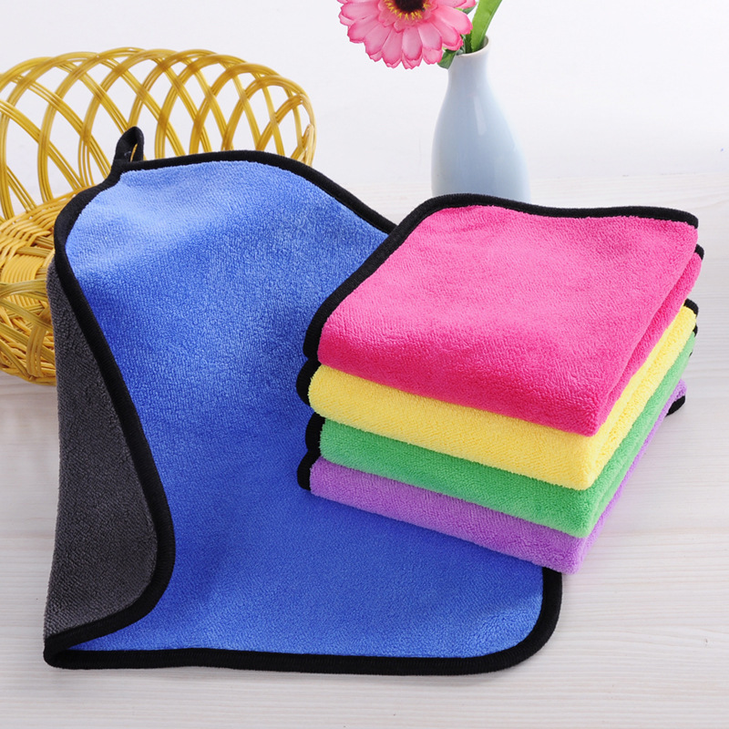 Car wash towel car cleaning special cloth absorbent not easy to shed hair car supplies double-sided thickened car cleaning artifact towel