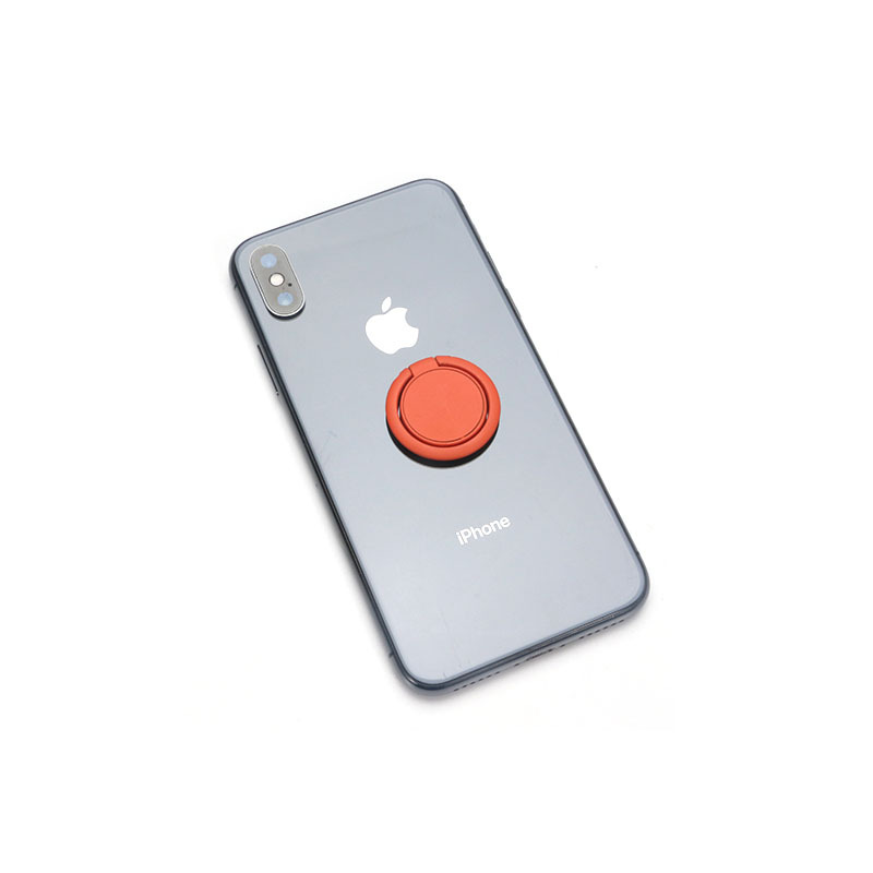 Macaron solid color ring buckle paint metal mobile phone buckle desktop drop-resistant lazy bracket back sticker printed logo