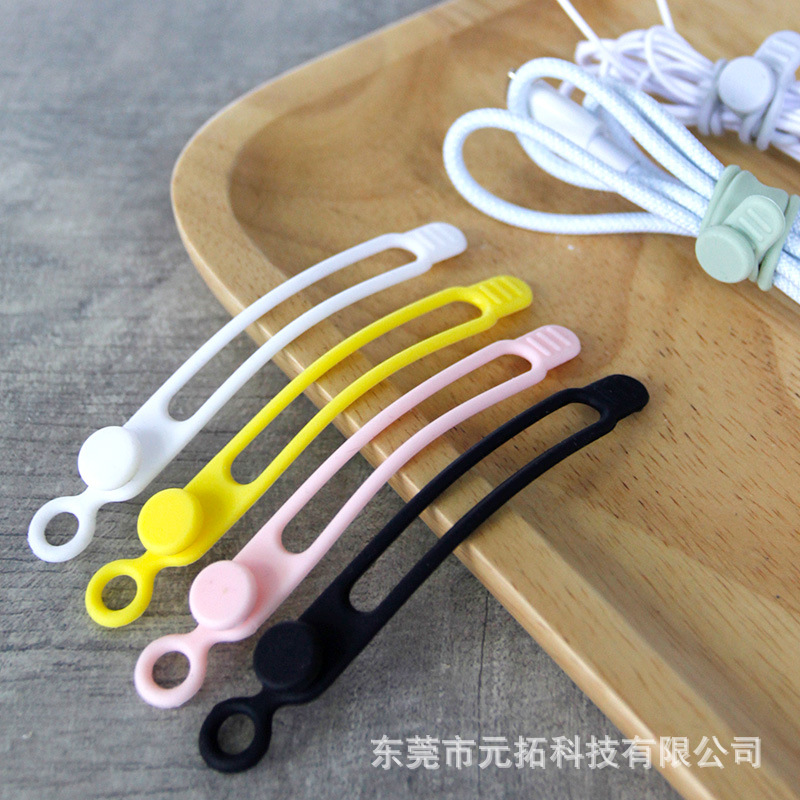 Data Cable Storage Organizer Winding Wire Tie Wire Harness Tie Belt Household Finishing Lanyard Silicone Cable Tie