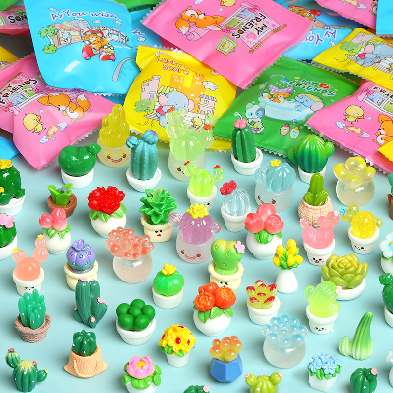 Luminous Simulation Micro Food Play Little Turtle Fruit Capibala Small Animal Christmas Surprise Blind Bag Toy Blind Box