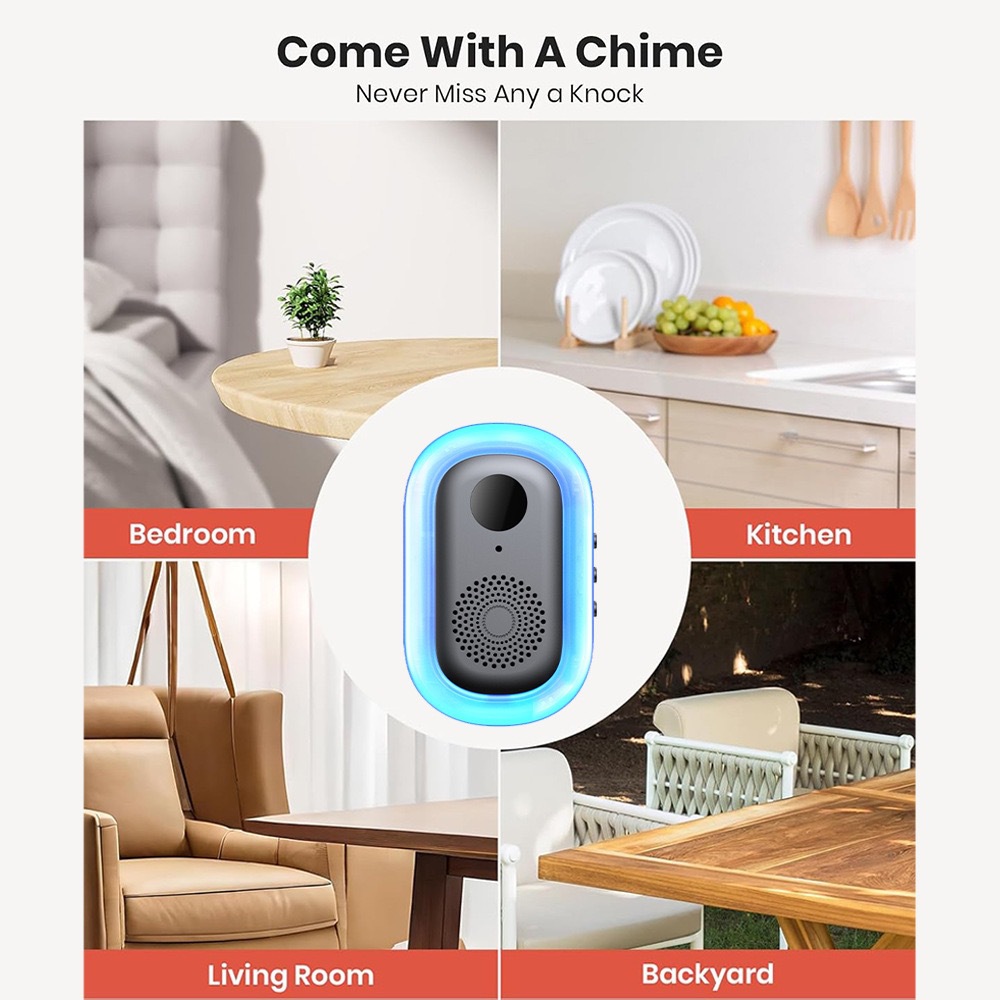 Factory Ready Graffiti Wireless Intercom Video Doorbell High-Definition Full-Color Night Vision Intelligent Remote Monitoring Electronic Doorbell