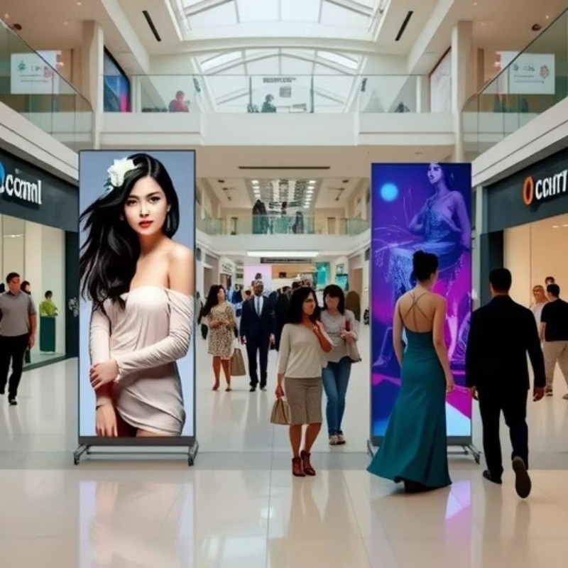 Cross-Border Led Foldableing Splicable Poster Screen Vertical Floor-Standing Led Advertising Screen Movable Led
