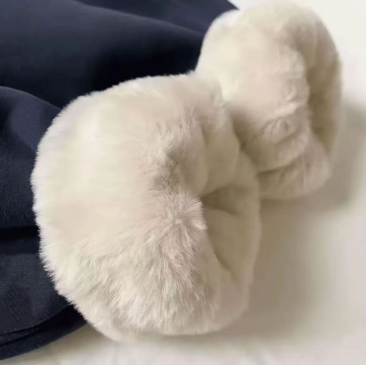【850 Grams Cold-Resistant -20】 ° A Pair of Winter Clothing】Children's Rabbit Fur Thickened Cotton Pants Winter Sweatpants